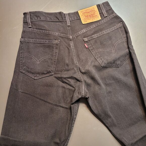 Levis 505 Jeans Mens 33x30 Black Denim LOOKS NEW Regular Fit Straight Leg 2001 - Picture 8 of 9